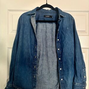 Ralph Lauren Classic Blue Shirt Jacket